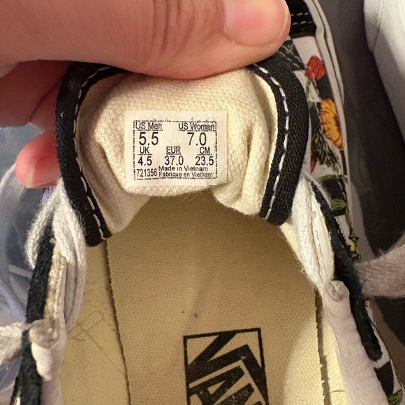 Vans shoes woman platform sneakers floral checkered - Picture 4 of 4